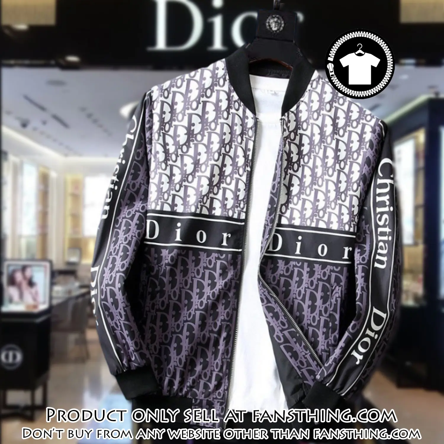 Dior luxury brand varsity zipper jacket vst1067 fst0653436